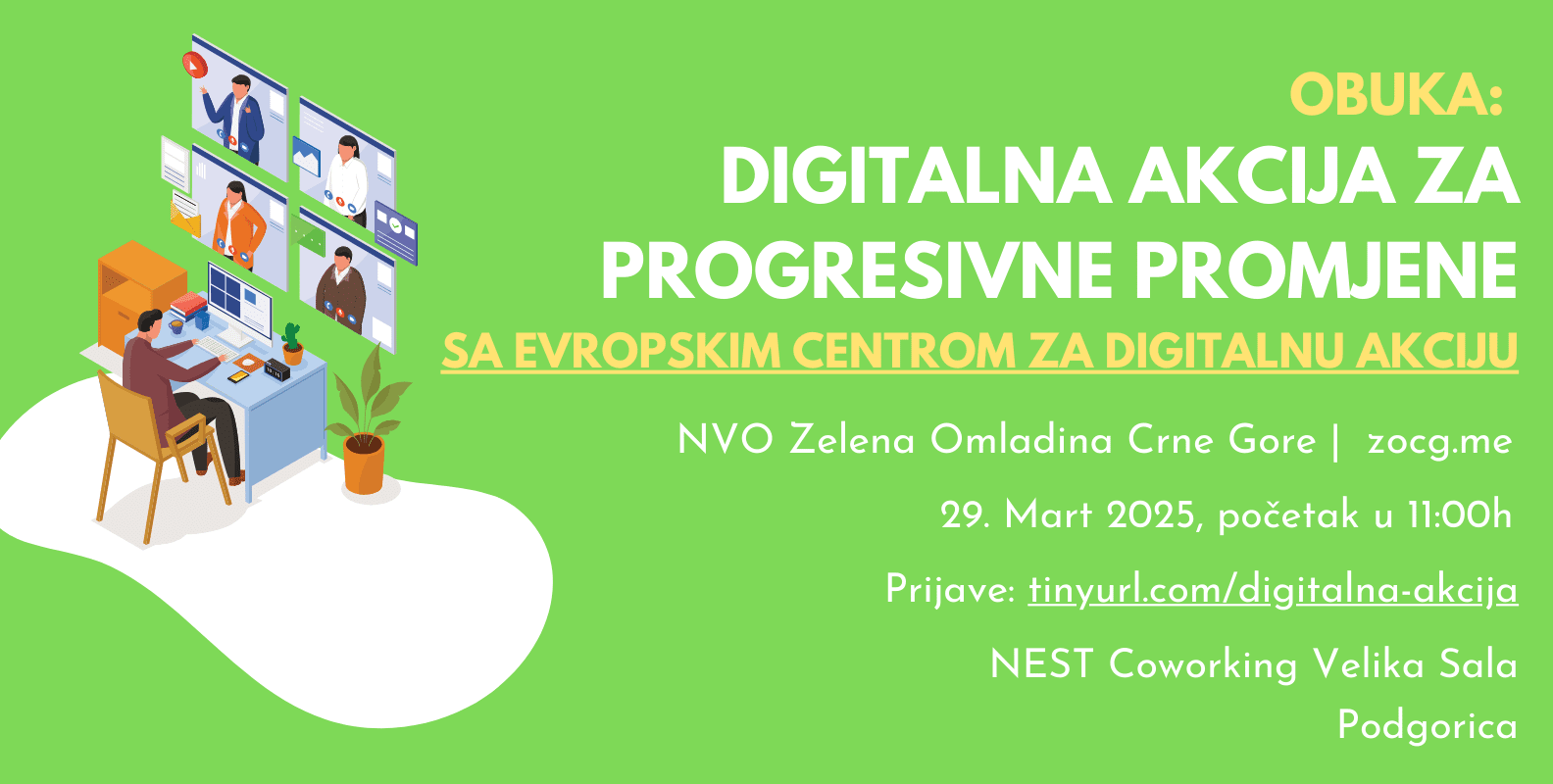 OBUKA: Digitalna Akcija za Progresivne Promjene Sa Evropskim Centrom za Digitalnu Akciju