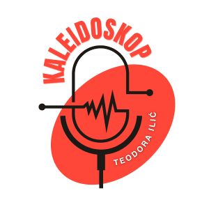 logo kaleidoskop teodora ilic, mikrofon sa natpisom